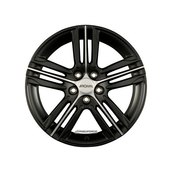 RONAL - R57 MATTSCHWARZ-FRONTKOPIERT 7,5X17 LK:5/100 ET:38 ML:66,8