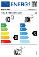 MATADOR MPS330 185/75 R16 104R