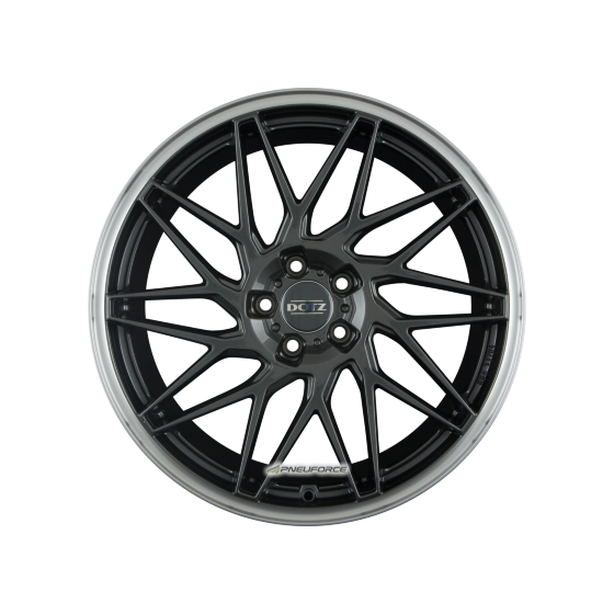 DOTZ - TANAKA DARK GUNMETAL/POLISHED LIP 8X18 LK:5/112 ET:35 ML:70,1