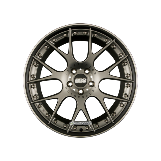 BBS CH-RII Radstern Platinum Matt - Felgenbett Schwarz Matt