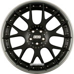 BBS CH-RII Radstern Schwarz Matt - Felgenbett Titan Matt