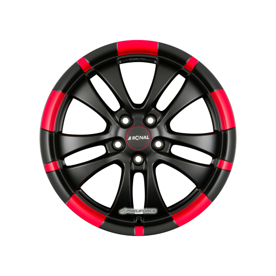 RONAL - R59 MCR JETBLACK-MATT-RED RIM 7,5X18 LK:5/112 ET:50 ML:76