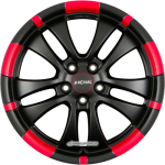 RONAL - R59 MCR JETBLACK-MATT-RED RIM 7,5X18 LK:5/112 ET:50 ML:76